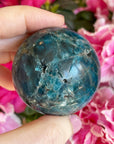 Blue Apatite Crystal Sphere
