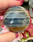 Rare Lemurian Aquatine Calcite Crystal Sphere
