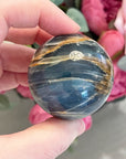 Rare Lemurian Aquatine Calcite Crystal Sphere