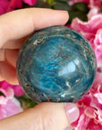 Blue Apatite Crystal Sphere