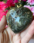 Jasper Crystal Heart with Druzy Pockets