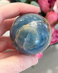 Rare Lemurian Aquatine Calcite Crystal Sphere