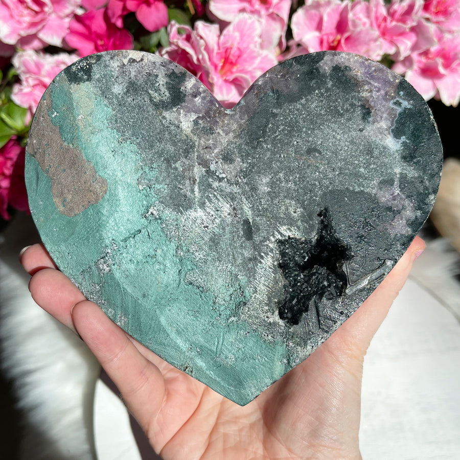 Huge Amethyst Geode Heart