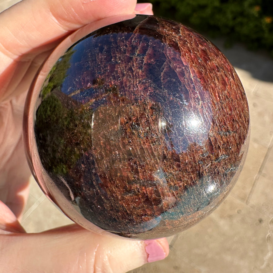 Natural Genuine Garnet Sphere
