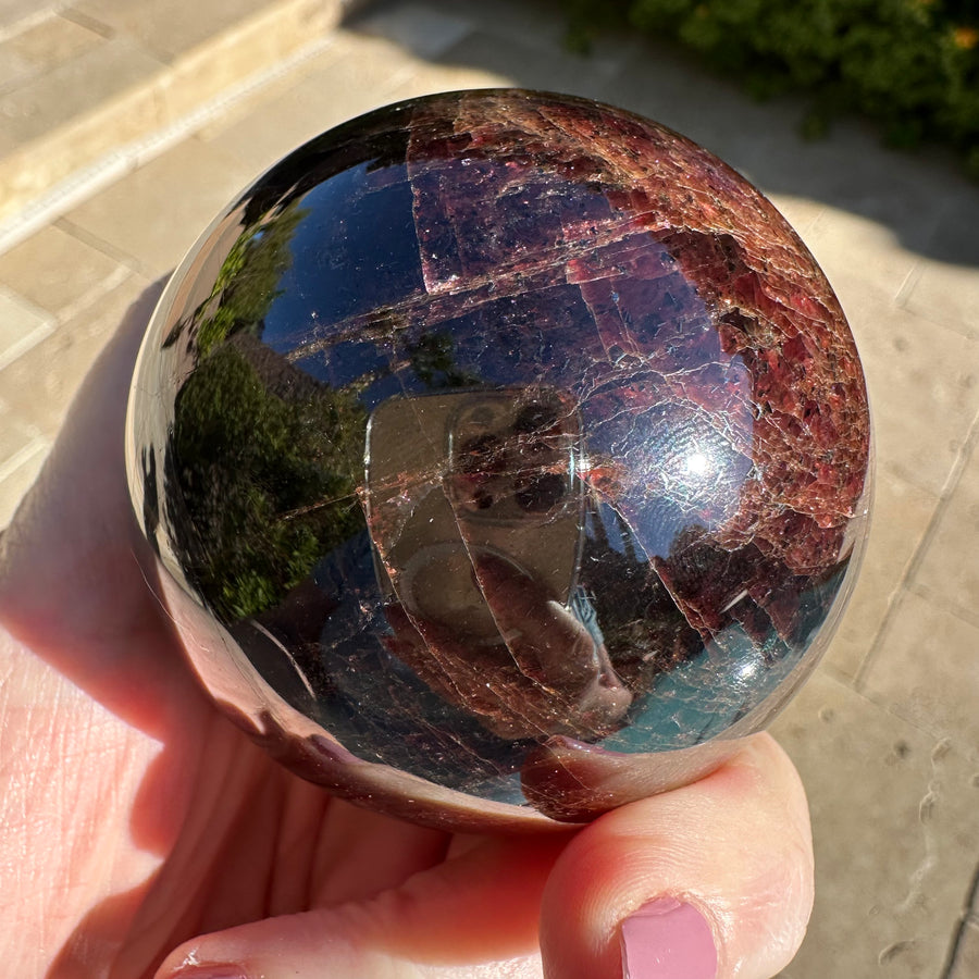 Natural Genuine Garnet Sphere