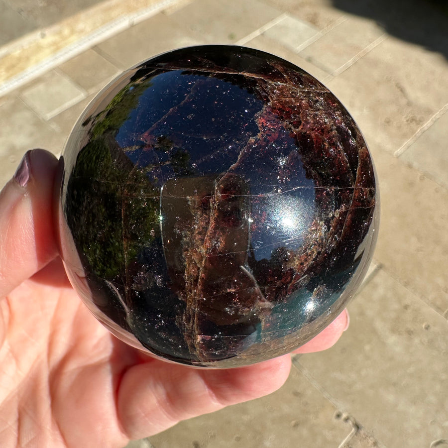 Natural Genuine Garnet Sphere