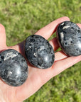 Beautiful Larvikite Crystal Palm Stone