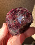 Rhodolite Garnet Heart Palm Stone