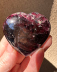 Rhodolite Garnet Heart Palm Stone