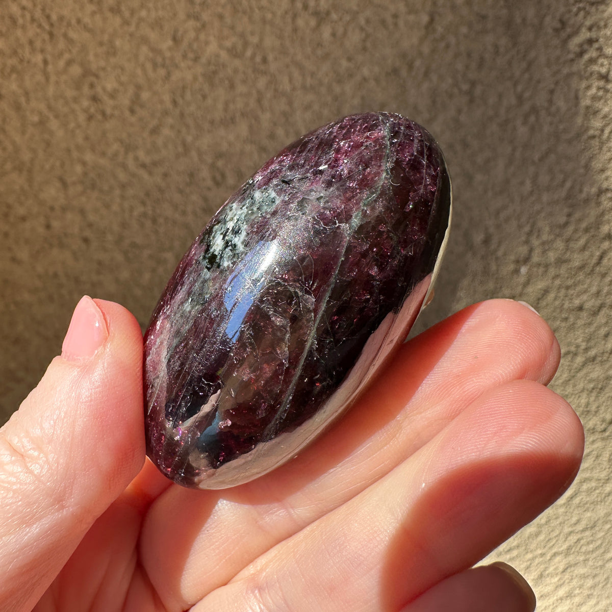 Rhodolite Garnet Lingam