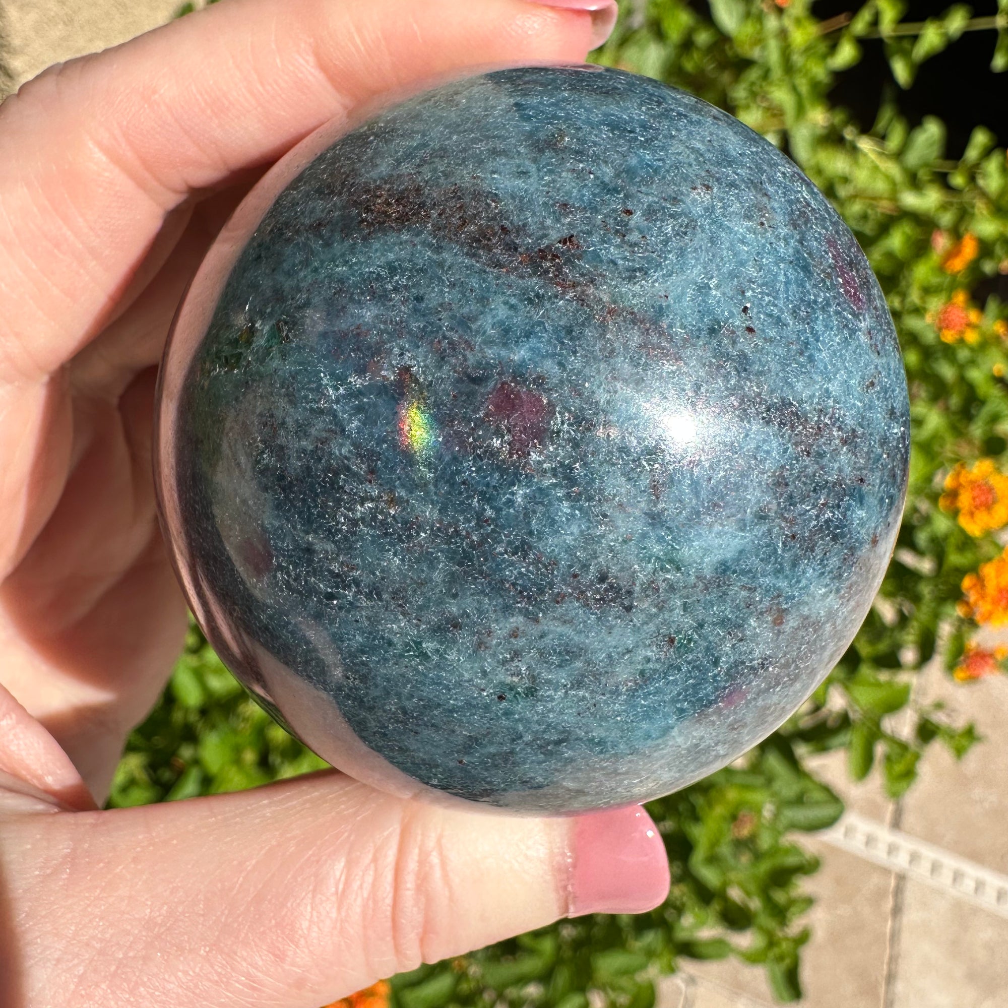 Ruby Kyanite Crystal Sphere