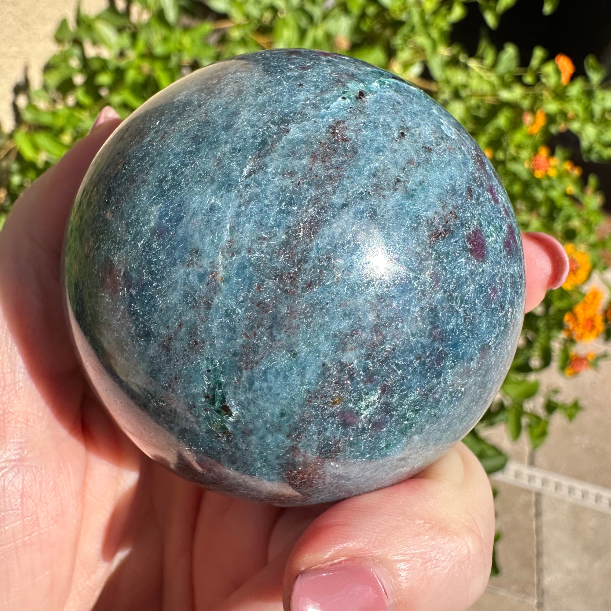 Ruby Kyanite Crystal Sphere