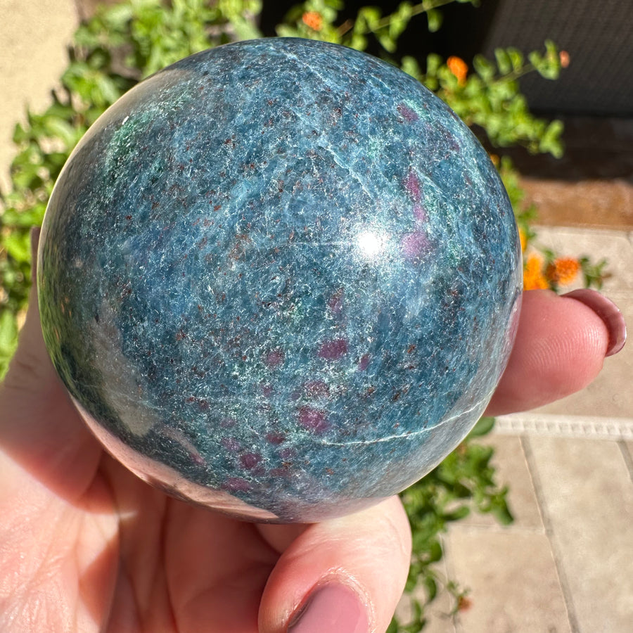 Ruby Kyanite Crystal Sphere