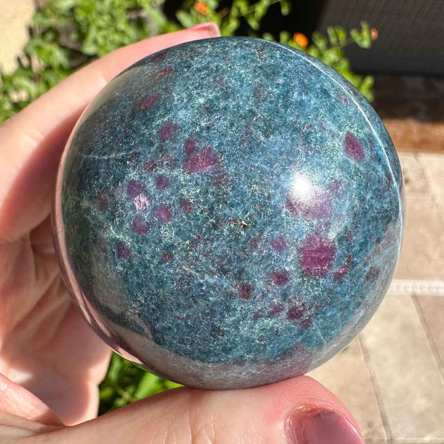 Ruby Kyanite Crystal Sphere