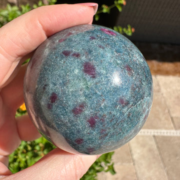 Ruby Kyanite Crystal Sphere