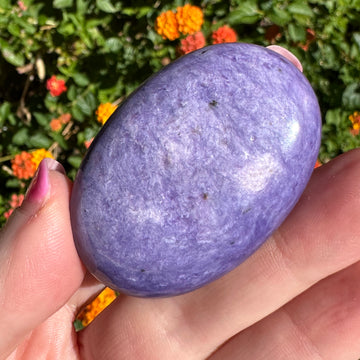 Grade A Charoite Crystal Palm Stone