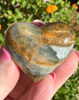 Lemurian Aquatine Calcite Crystal Heart