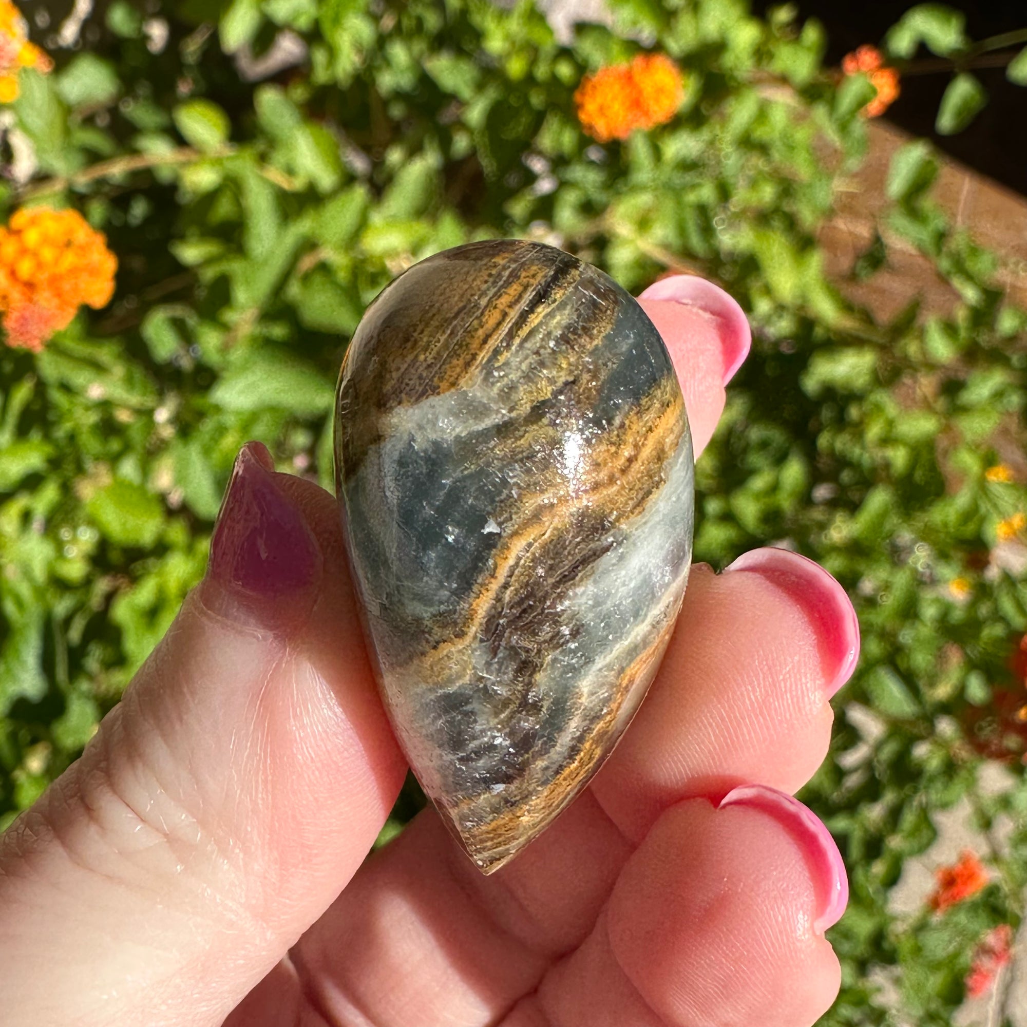 Lemurian Aquatine Calcite Crystal Heart
