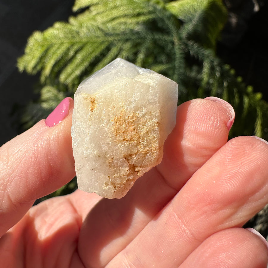 Natural Dumortierite in Quartz Crystal Point