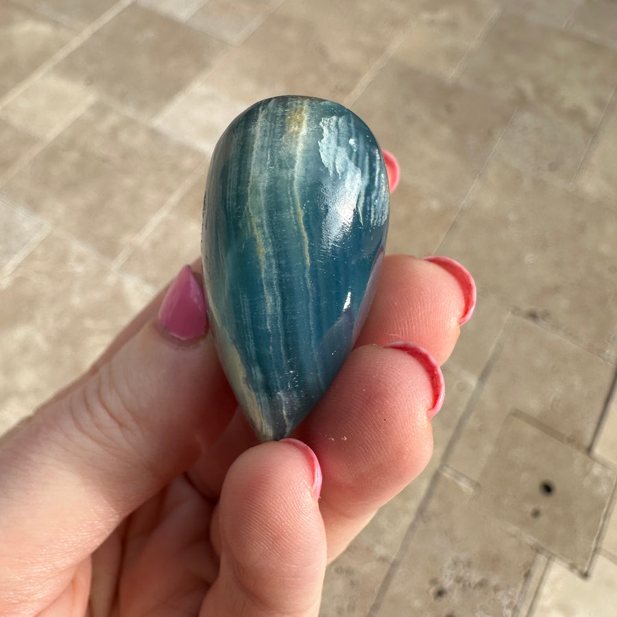 Lemurian Aquatine Calcite Crystal Heart