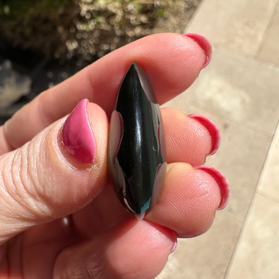 Rainbow Sheen Obsidian Teardrop Mini Palm Stone