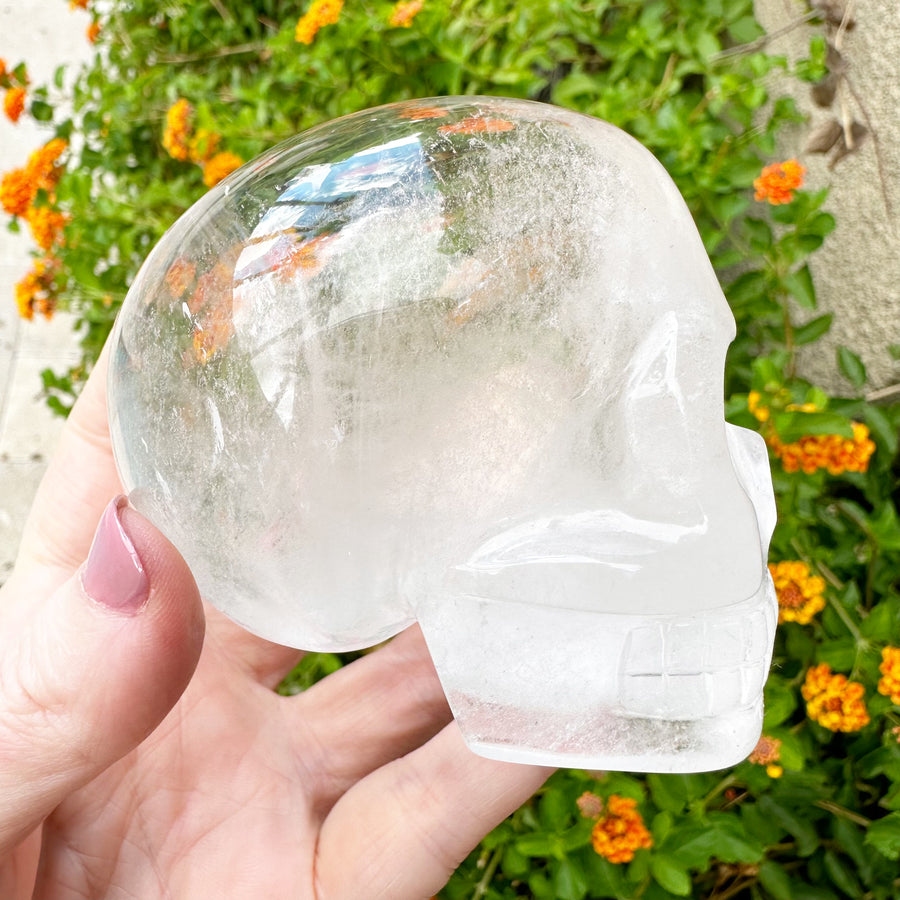 Lemurian Quartz Crystal Skull Carved by Leandro de Souza