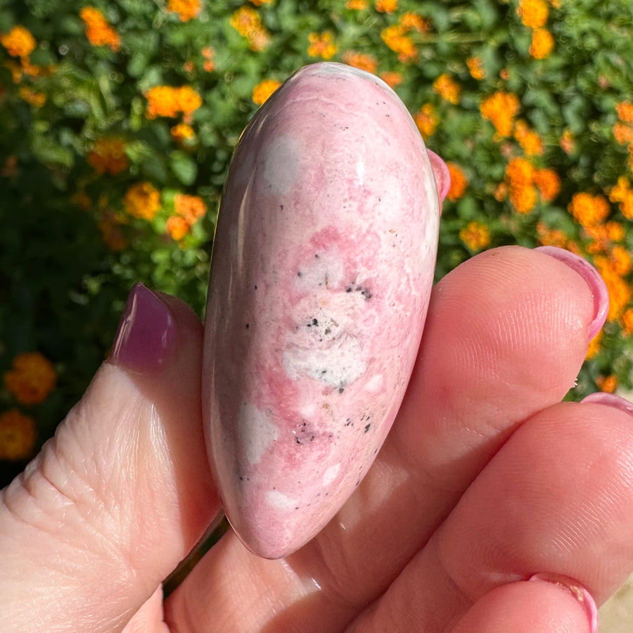 Pink Opal Crystal Heart from Peru