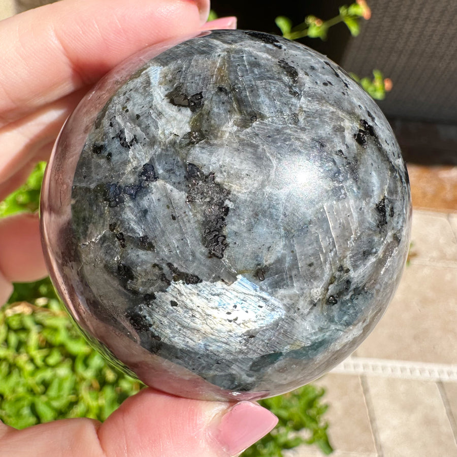 Larvikite Crystal Sphere