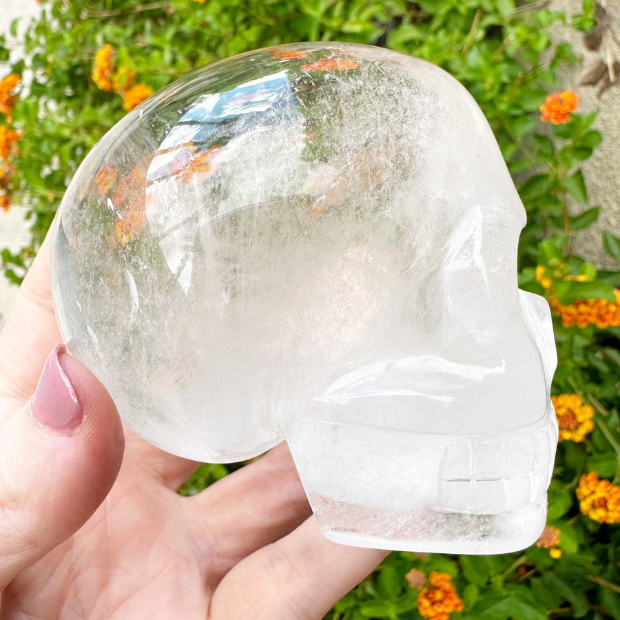 Lemurian Quartz Crystal Skull Carved by Leandro de Souza