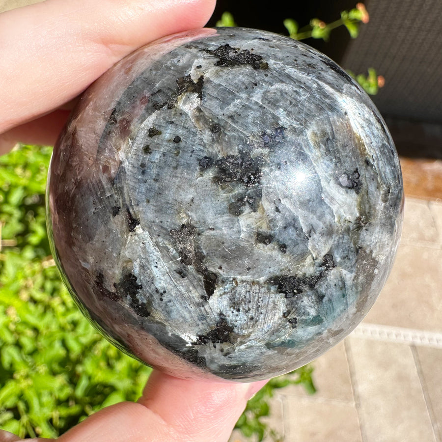Larvikite Crystal Sphere