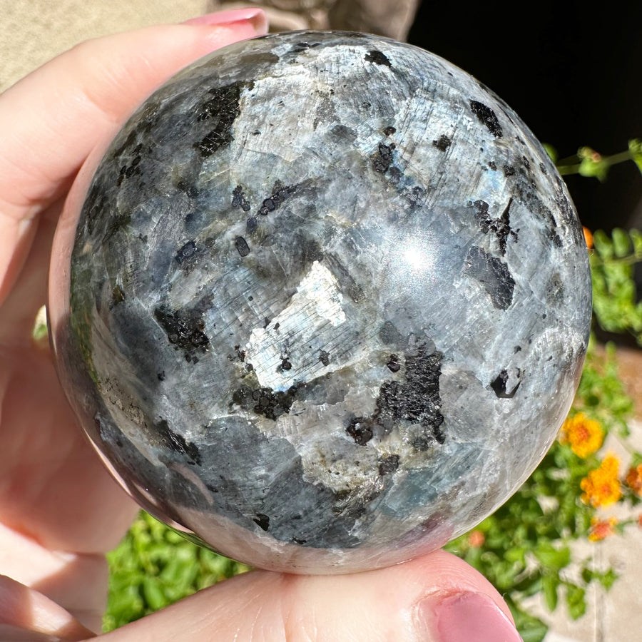 Larvikite Crystal Sphere