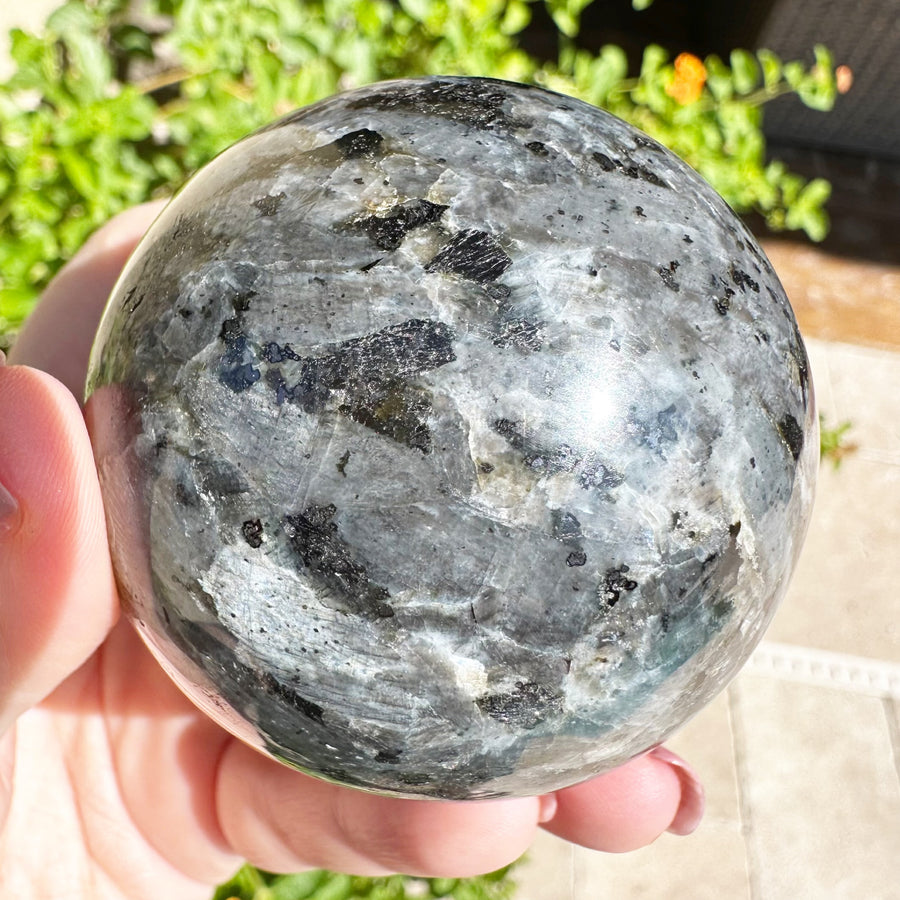 Larvikite Crystal Sphere