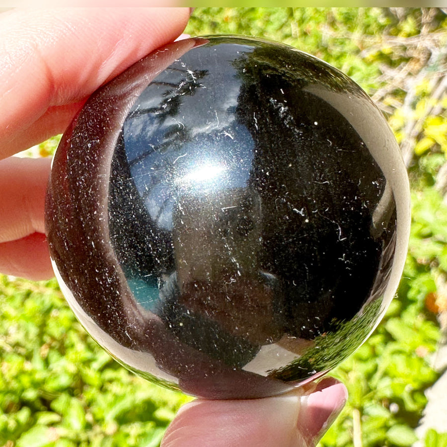Gold Sheen Obsidian Sphere