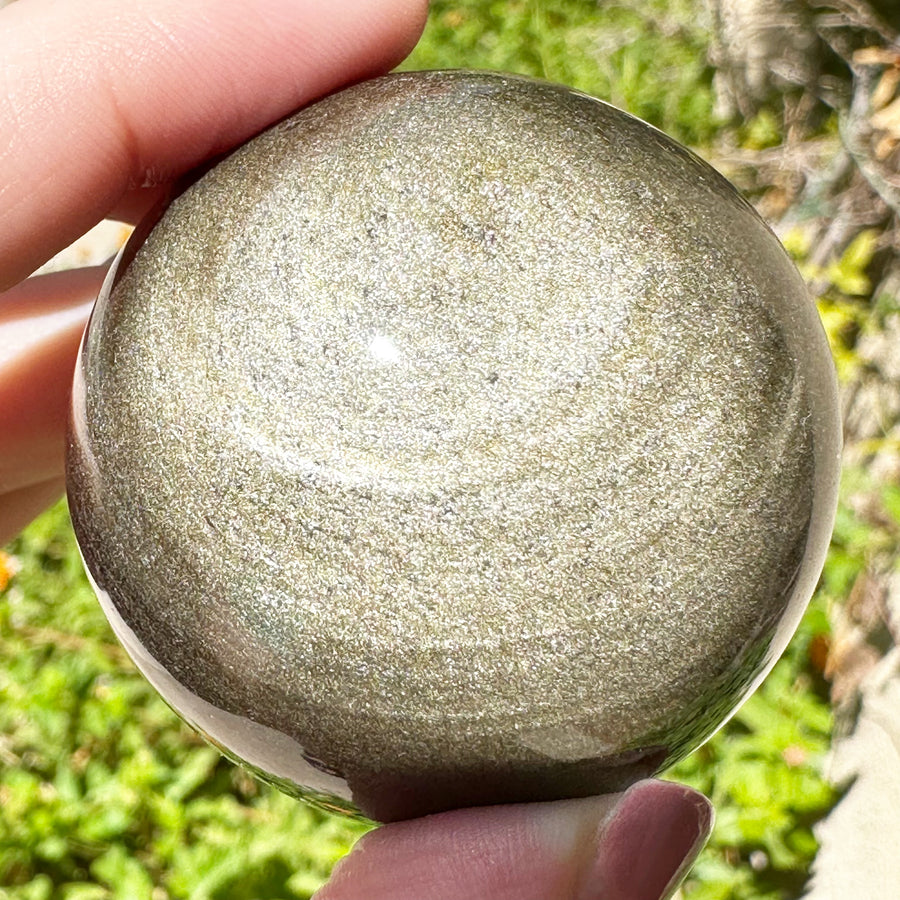Gold Sheen Obsidian Sphere