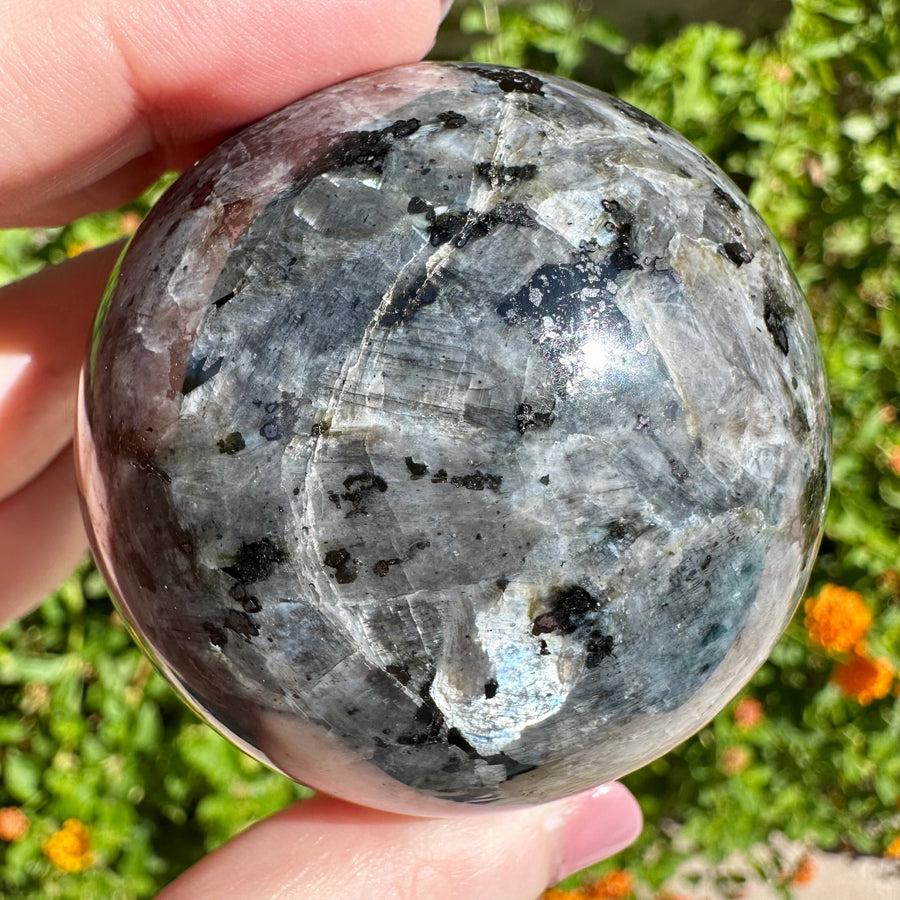 Larvikite Crystal Sphere