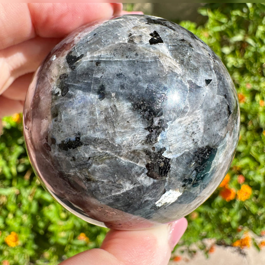 Larvikite Crystal Sphere