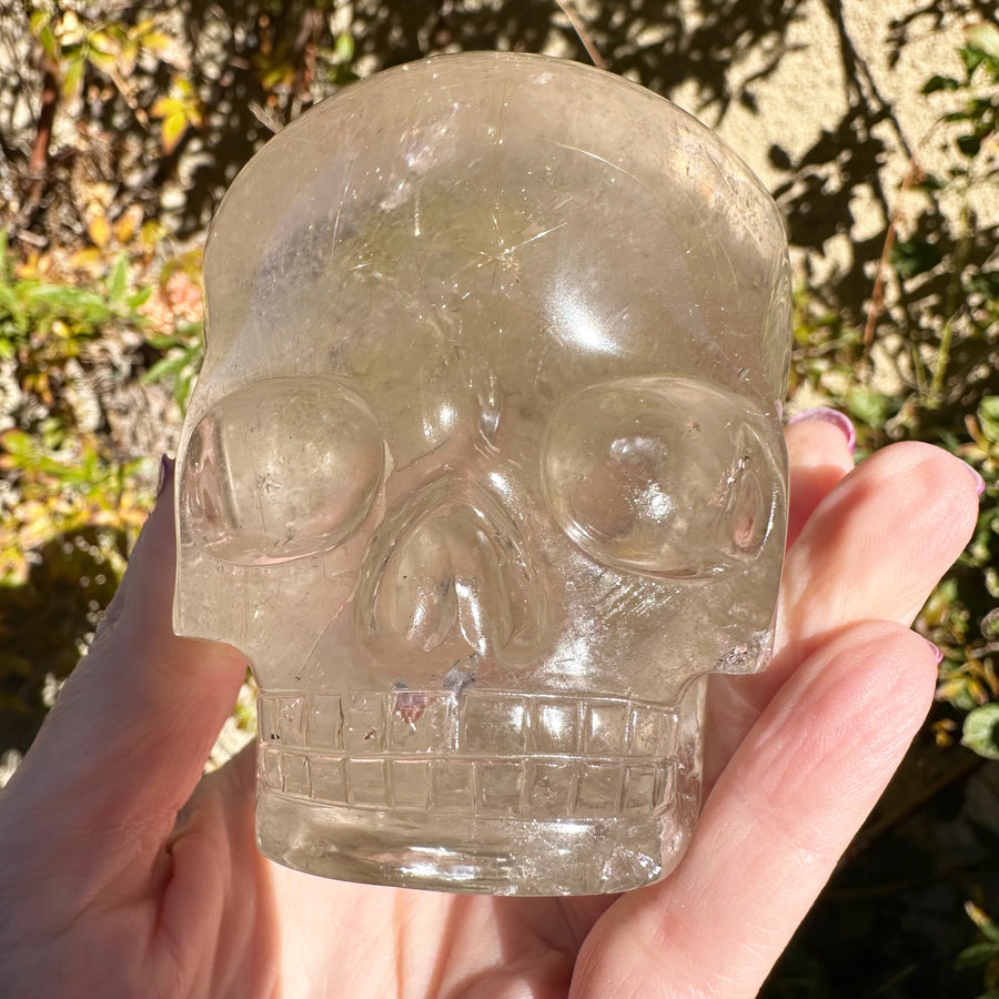 Golden Rutile Quartz Magical Child Crystal Skull Carved by Leandro de Souza