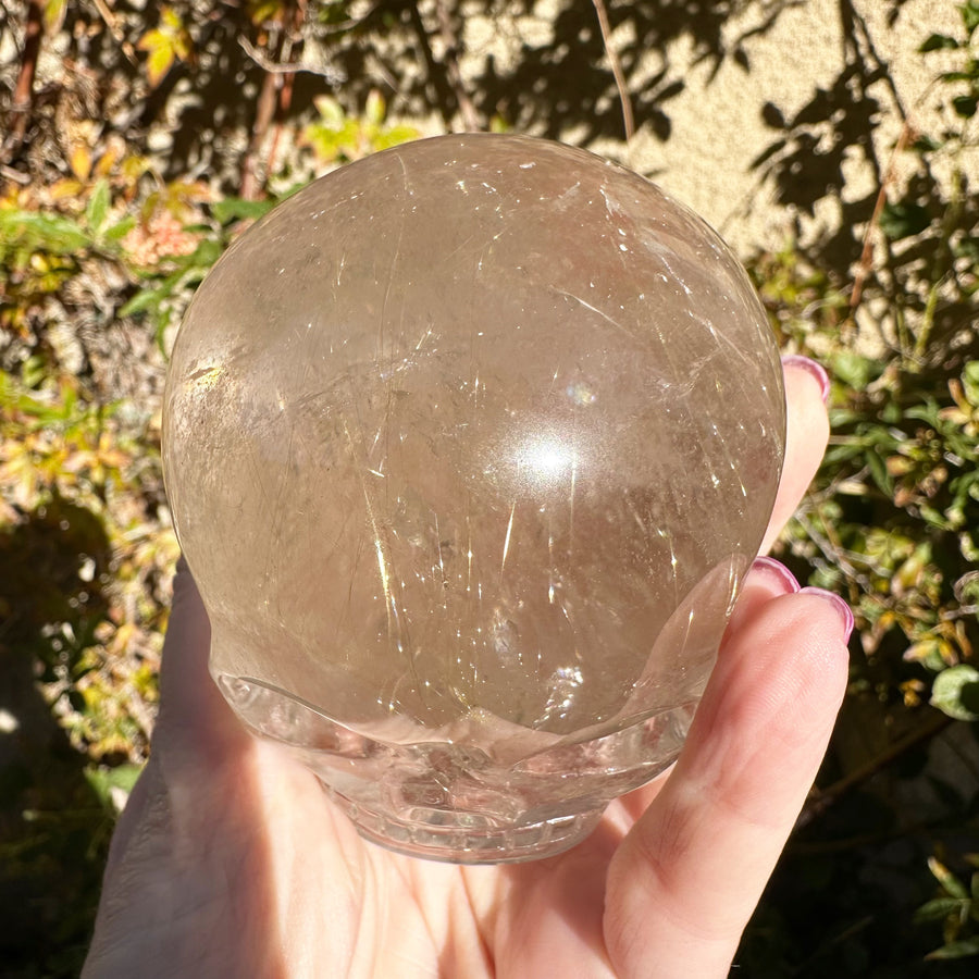 Golden Rutile Quartz Magical Child Crystal Skull Carved by Leandro de Souza