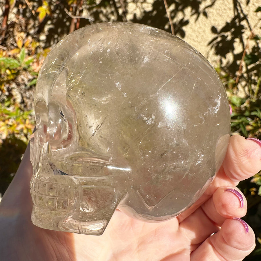 Golden Rutile Quartz Magical Child Crystal Skull Carved by Leandro de Souza