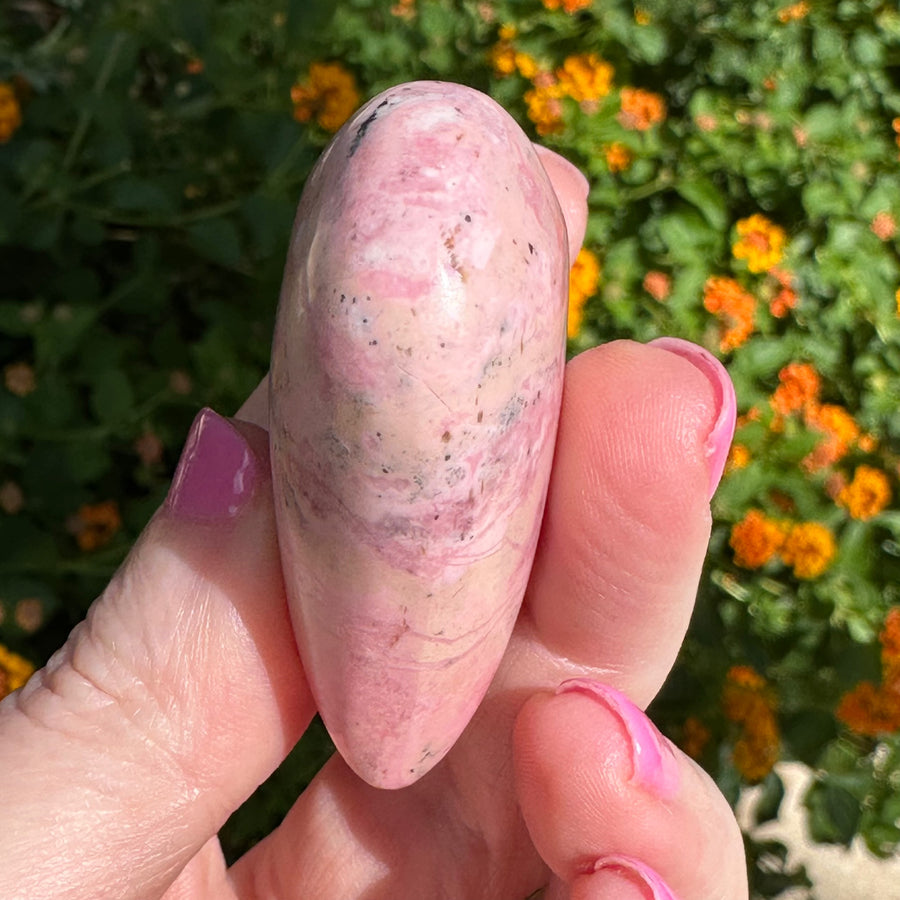 Pink Opal Crystal Heart from Peru