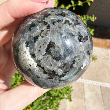 Larvikite Crystal Sphere