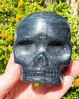 Blue Richterite Magical Child Crystal Skull Carved by Leandro de Souza
