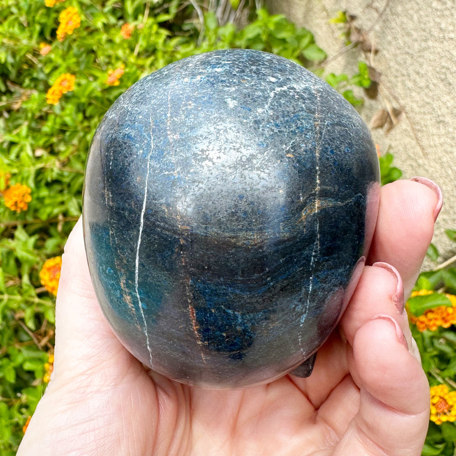 Blue Richterite Magical Child Crystal Skull Carved by Leandro de Souza