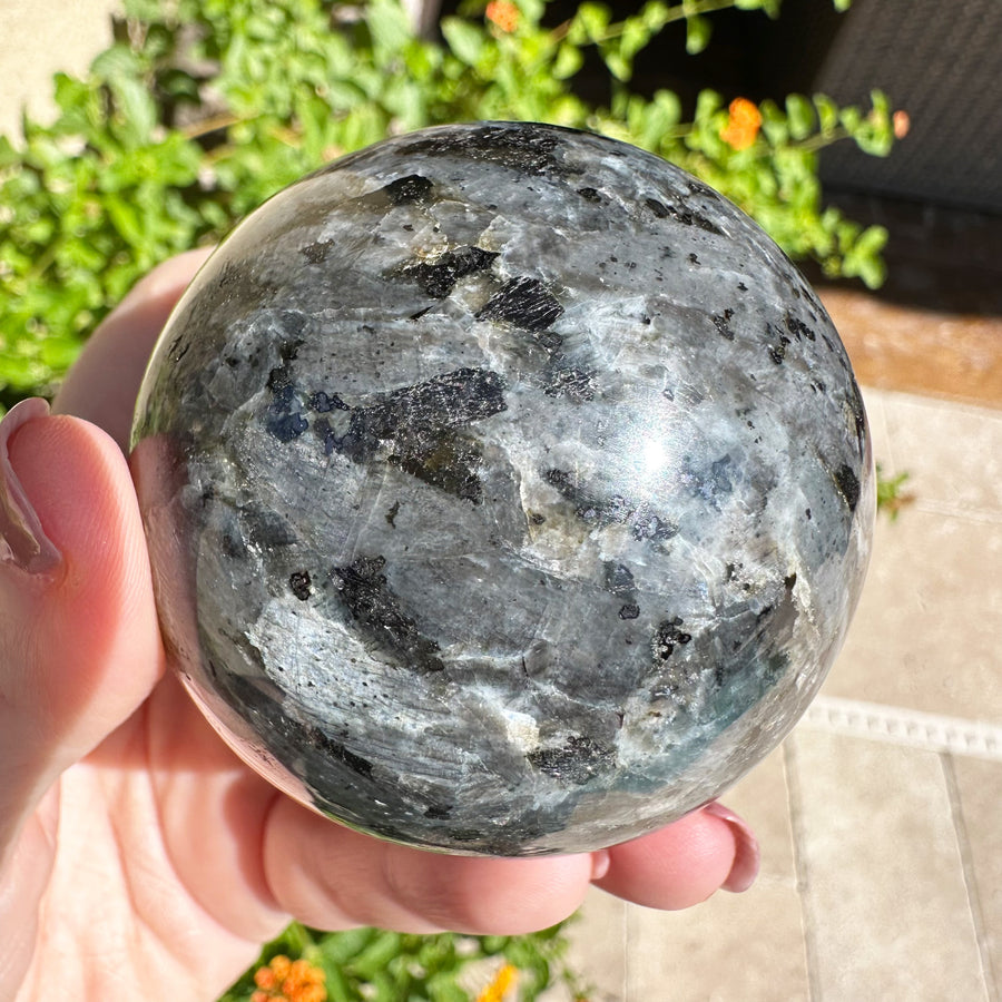 Larvikite Crystal Sphere