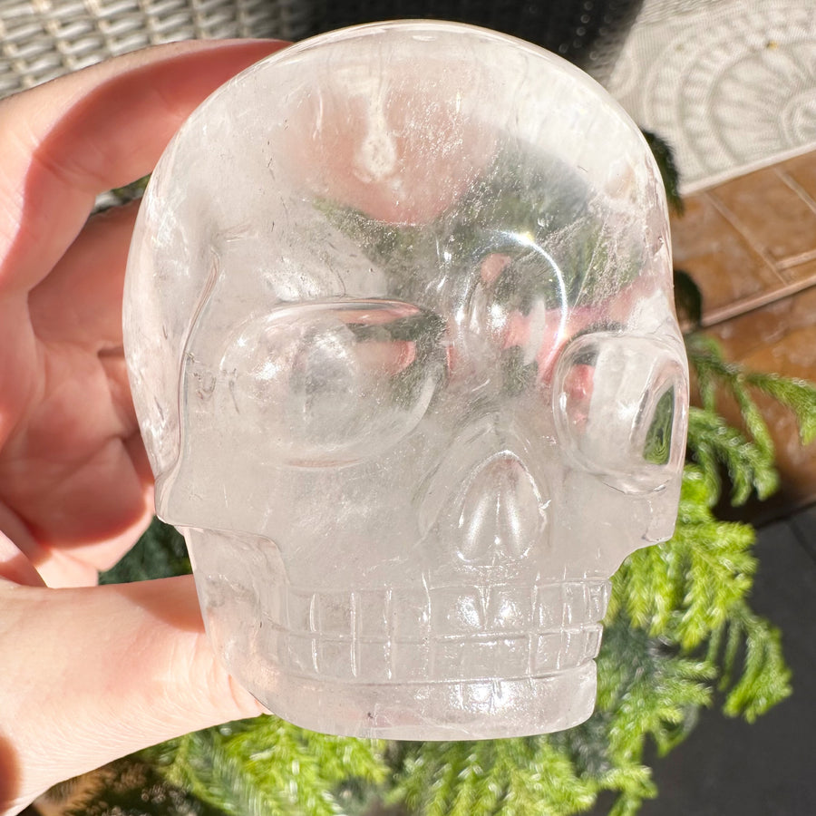 Lemurian Magical Child Crystal Skull with Rainbows Carved by Leandro de Souza