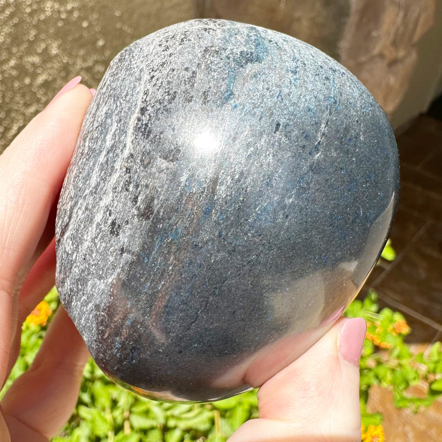 Blue Richterite Magical Child Crystal Skull Carved by Leandro de Souza