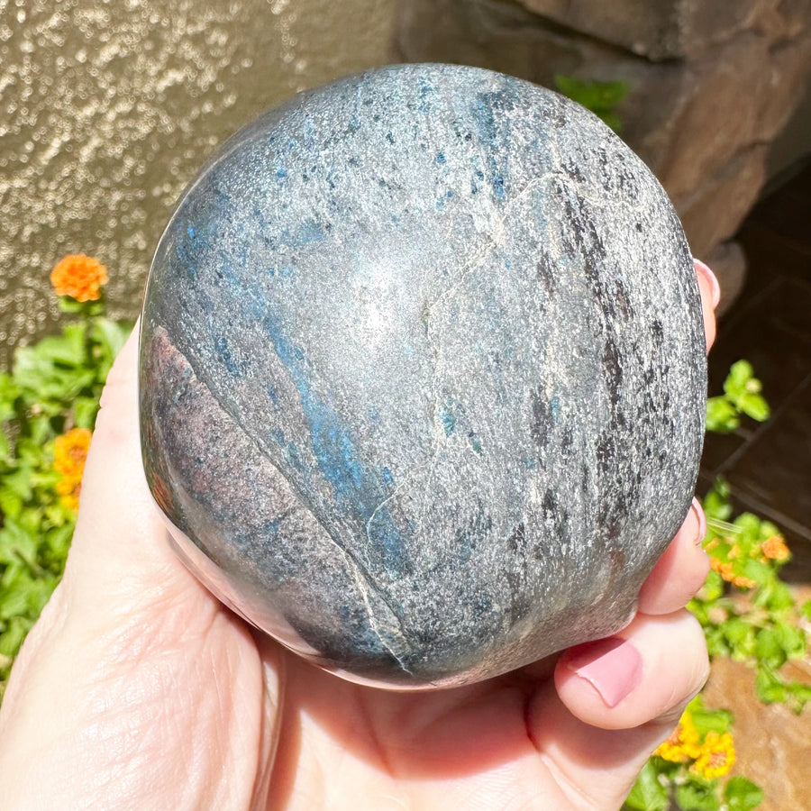 Blue Richterite Magical Child Crystal Skull Carved by Leandro de Souza