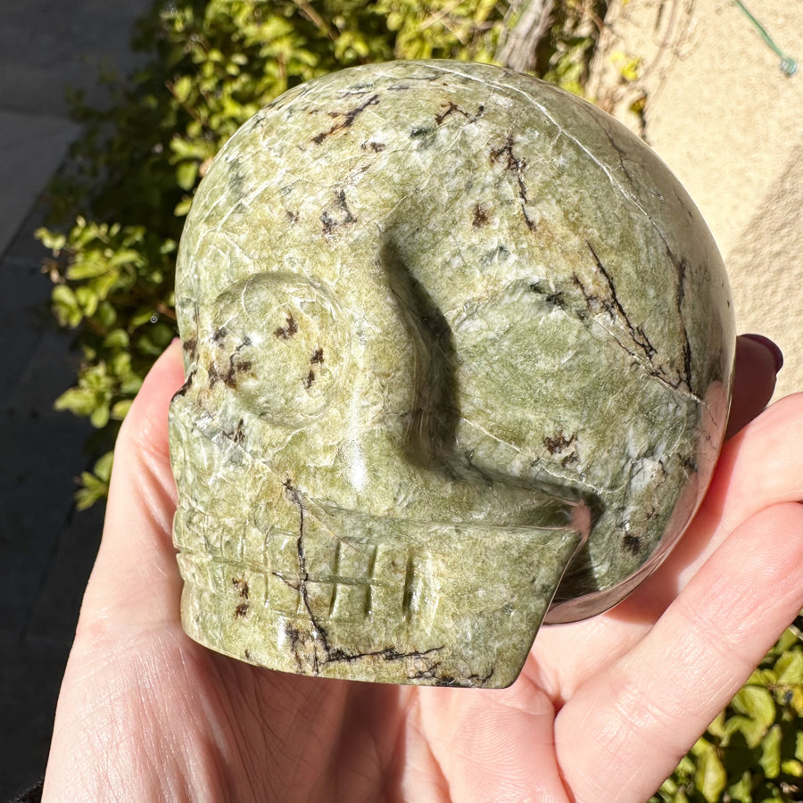 Triphilite Magical Child Crystal Skull Carved by Leandro de Souza