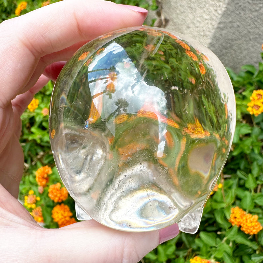 Light Citrine Magical Child Crystal Skull Carved by Leandro de Souza