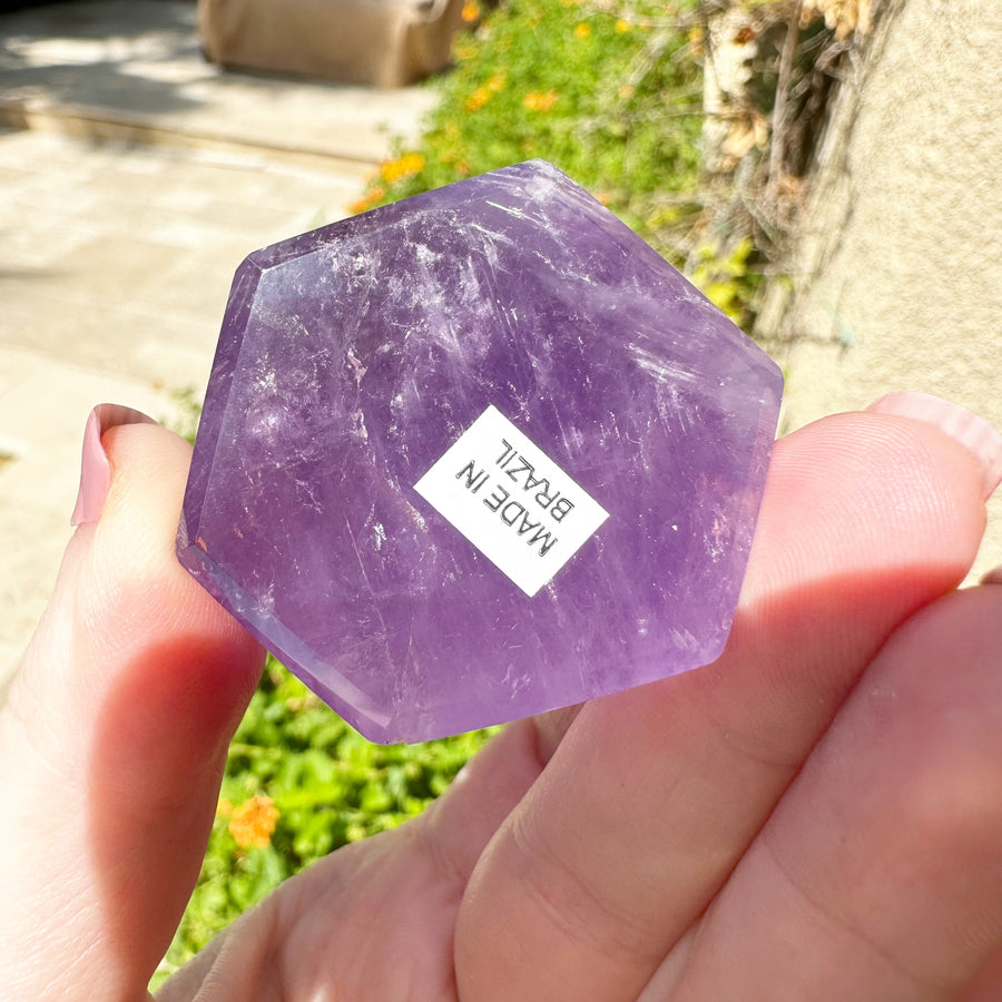 Polished Amethyst Generator Tower with Rainbows